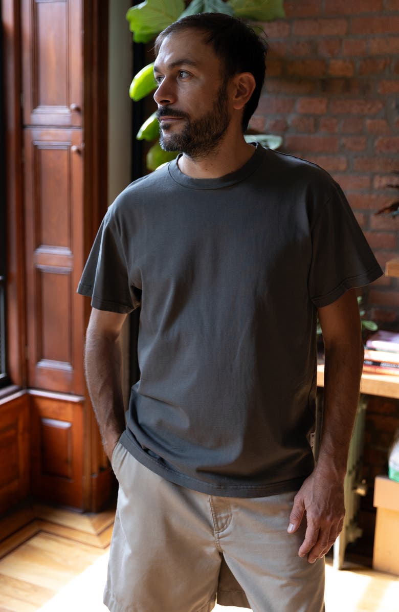 Druthers NYC Heavyweight Organic Cotton T-Shirt, Alternate, color, Storm Grey