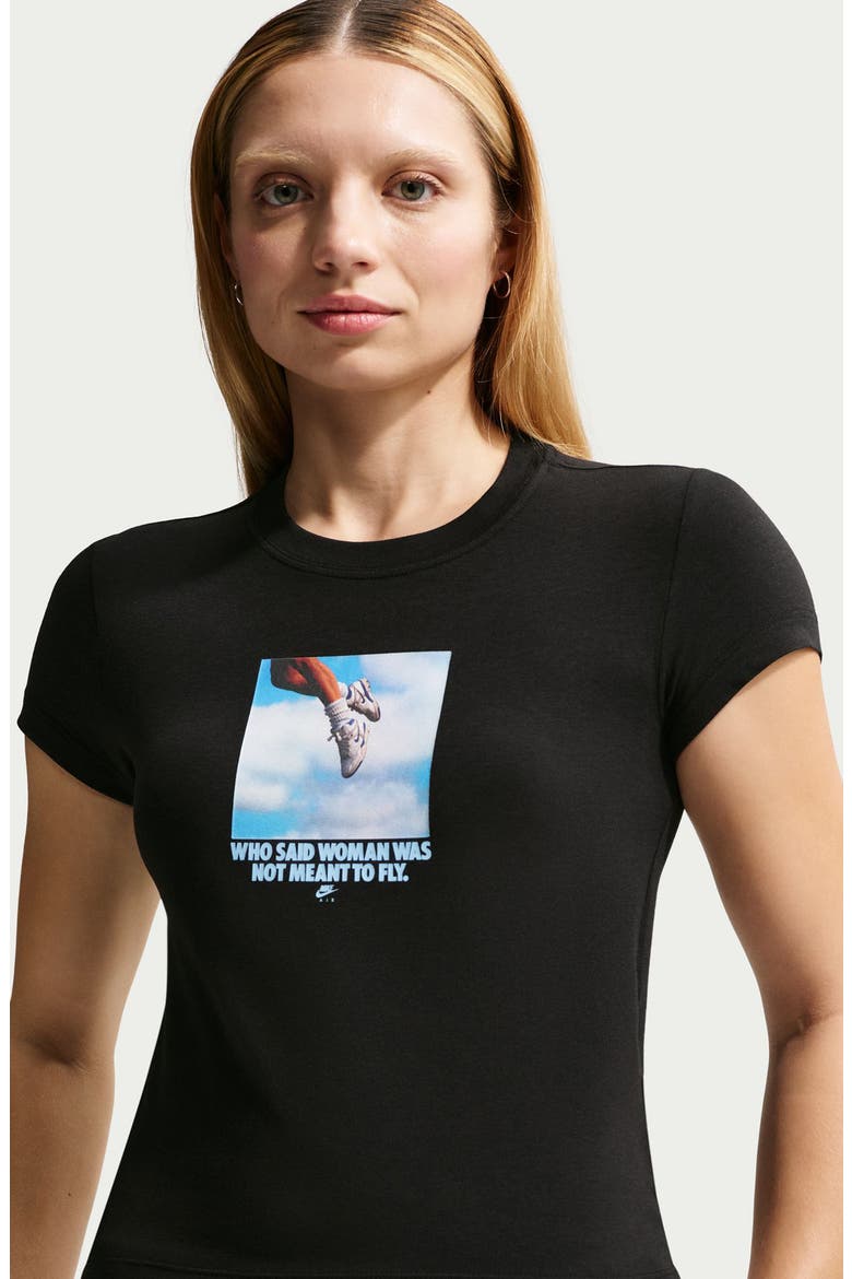 Sportswear Meant to Fly Cotton Graphic T-Shirt, Alternate, color, BLACK