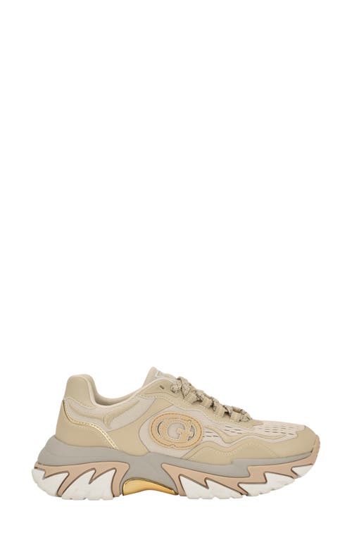 Guess Nennzo Chunky Sole Sneaker In Brown