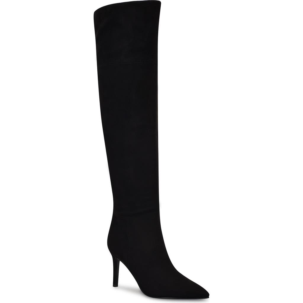 Nine West Fredy Pointed Toe Over The Knee Boot In Black