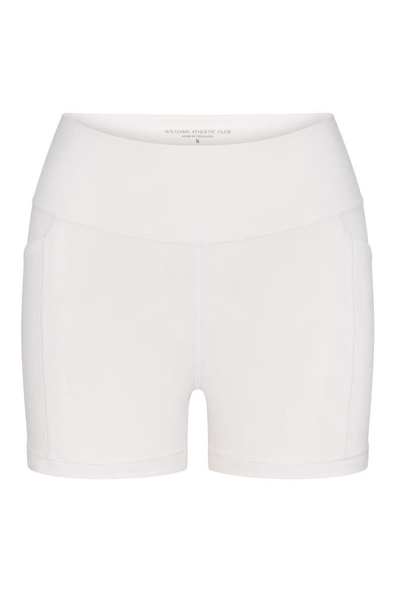 Heather Performance Pocket Bike Shorts, Alternate, color, WHITE