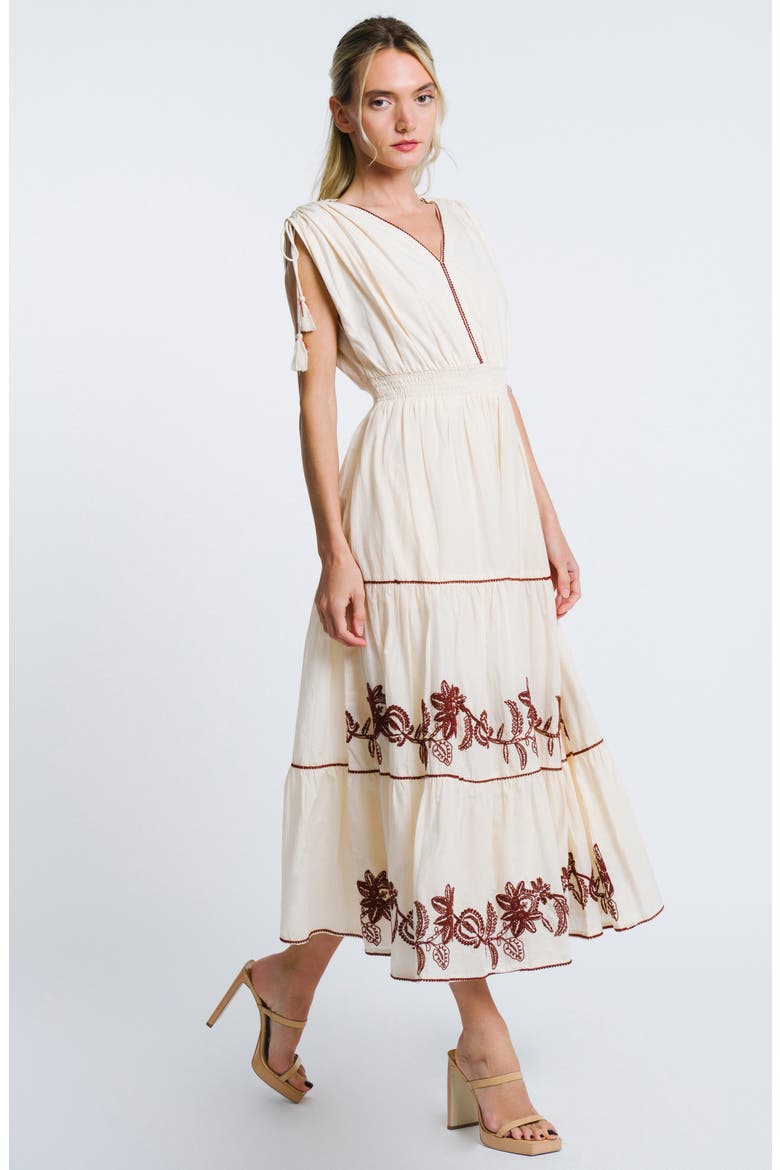 Lumi Embroidered Midi Sundress, Alternate, color, CREAM MULTI