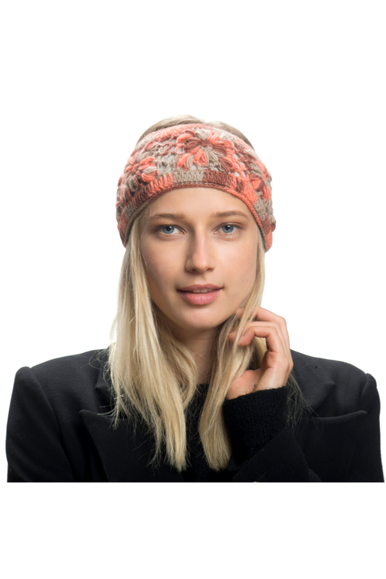 Flower Crochet Headband- MULTI's, Alternate, color, White Multi