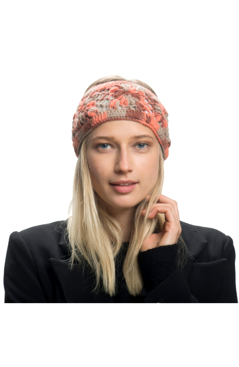 Nirvanna Designs Flower Crochet Headband- MULTI's, Alternate, color, Black/White/Oatmeal