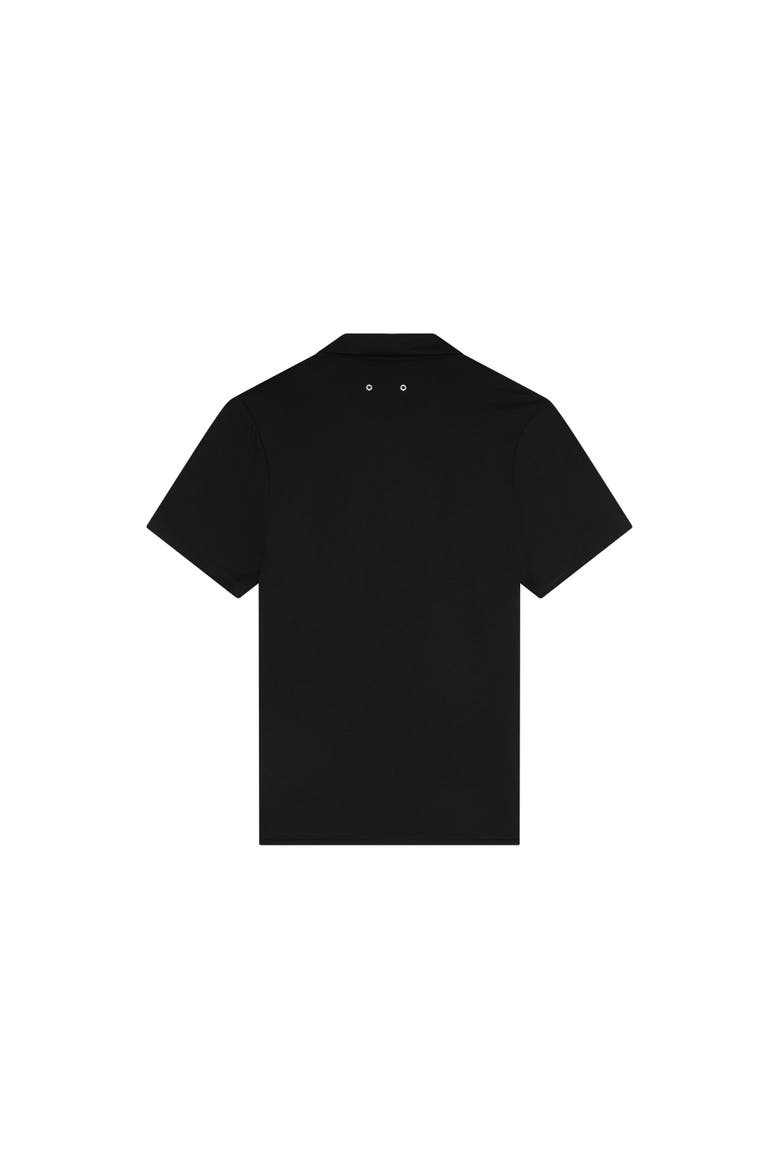 Men Tencel Polo Shirt Solid, Alternate, color, Black