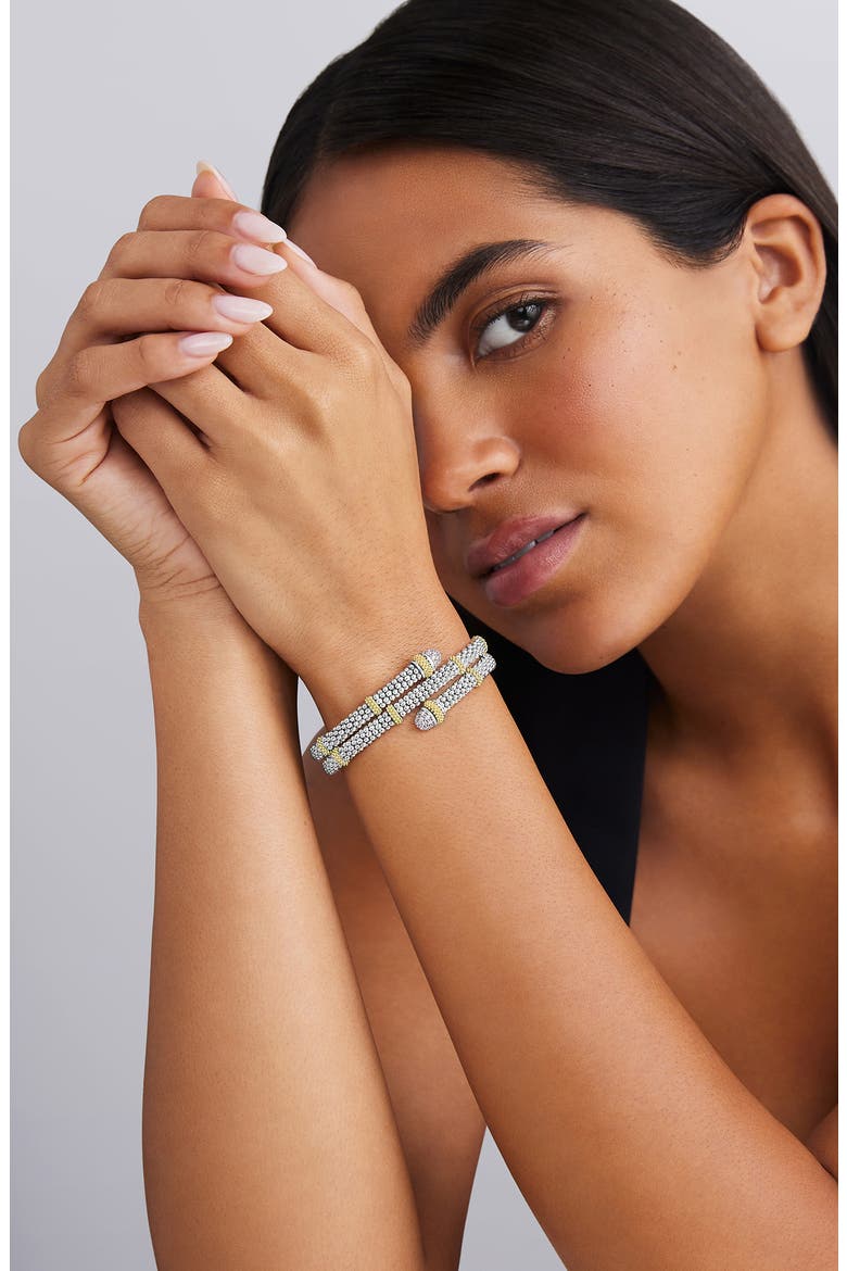 Two-Tone Caviar Diamond Versa Wrap Bracelet, Alternate, color, TWO TONE