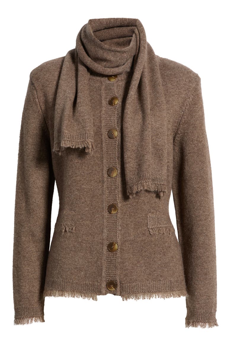 Gracie Cardigan & Scarf Set, Alternate, color, TAUPE