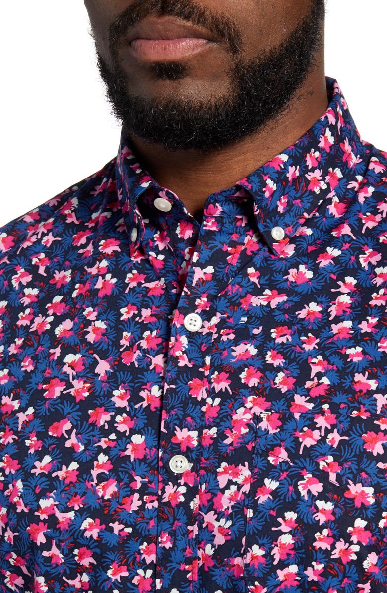 Bonobos Slim Fit Floral Short Sleeve Button-Down Shirt, Alternate, color,