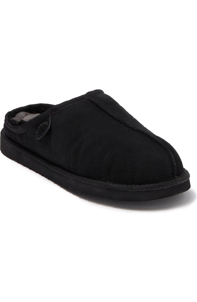 DEARFOAMS Grafton Genuine Shearling Clog, Main, color, Black