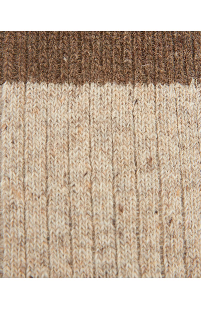 Barbour Houghton Wool Blend Boot Socks, Alternate, color, Biscuit