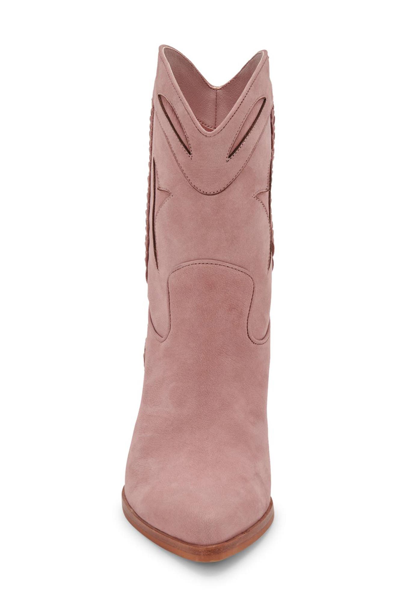 Loral Western Boot, Alternate, color, ROSE NUBUCK