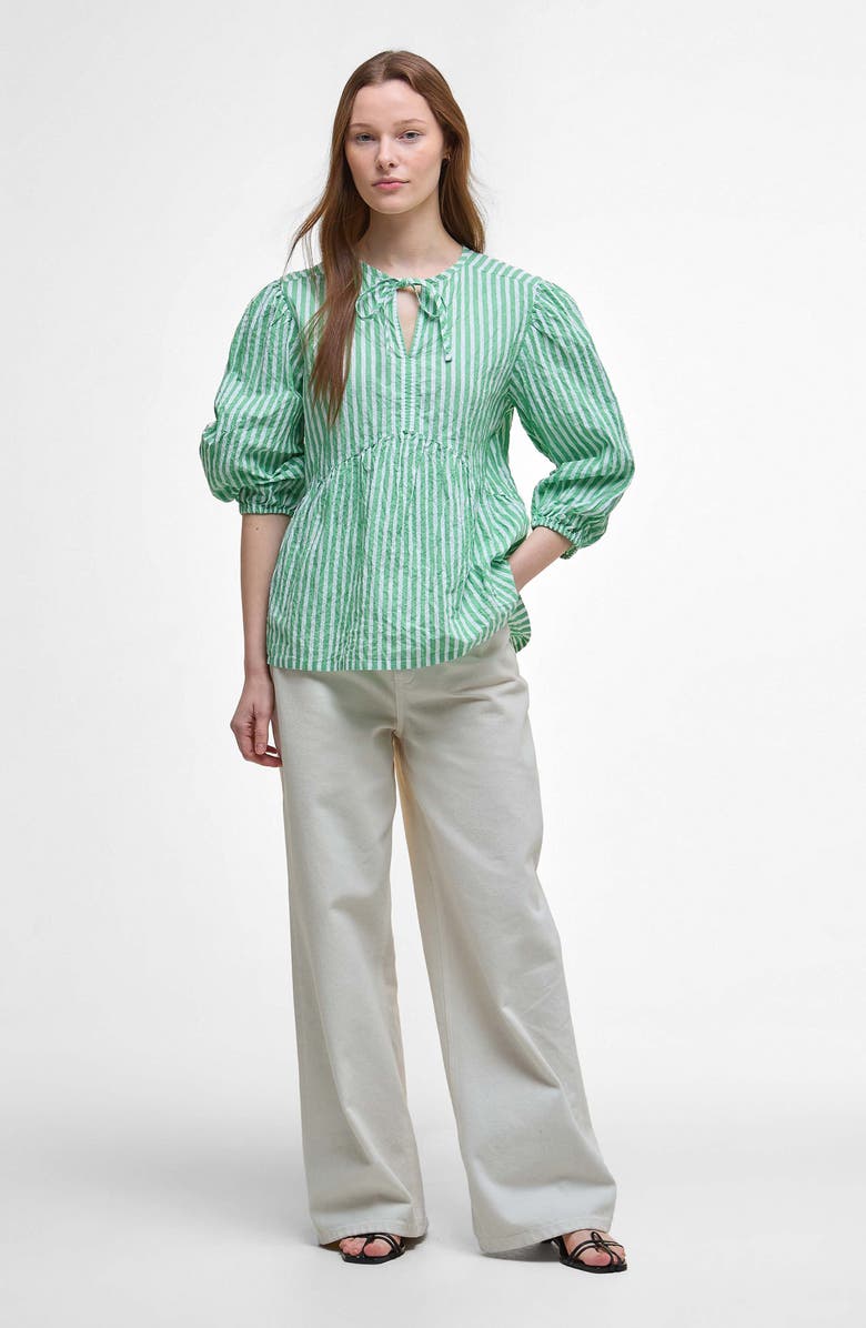 Barbour Daison Top, Alternate, color, Kelly Green Stripe