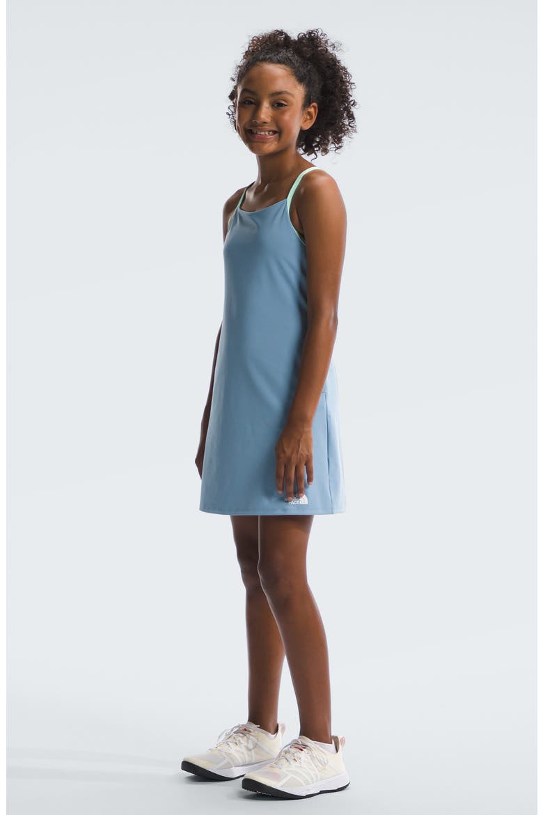 Kids' Never Stop Dress, Alternate, color, STEEL BLUE
