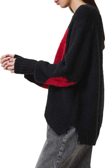 Luv Heart Intarsia Crewneck Sweater