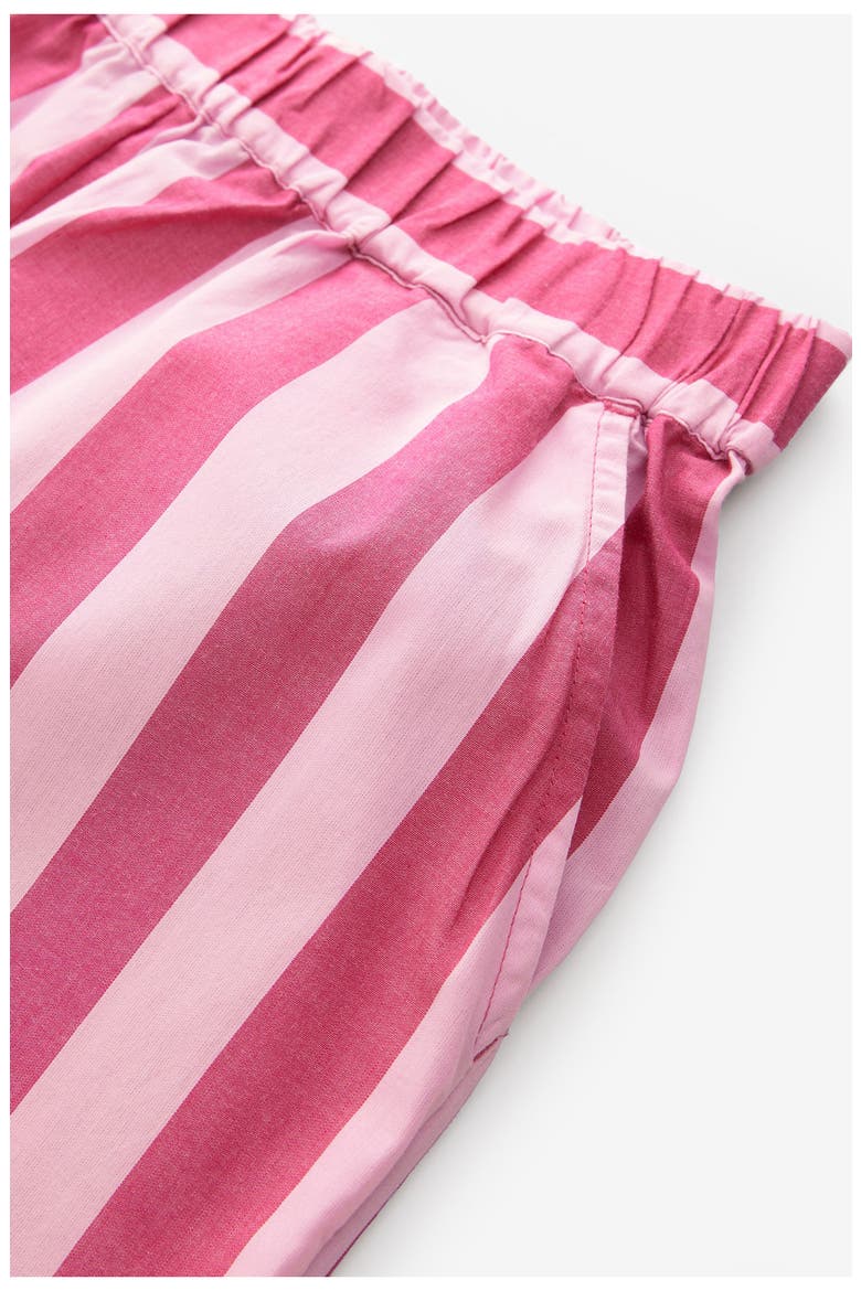 Stripe Cotton Scallop Hem Shorts, Alternate, color, PINK