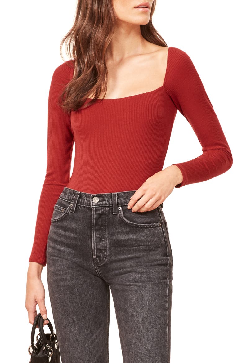Gaia Bodysuit, Main, color, CRIMSON