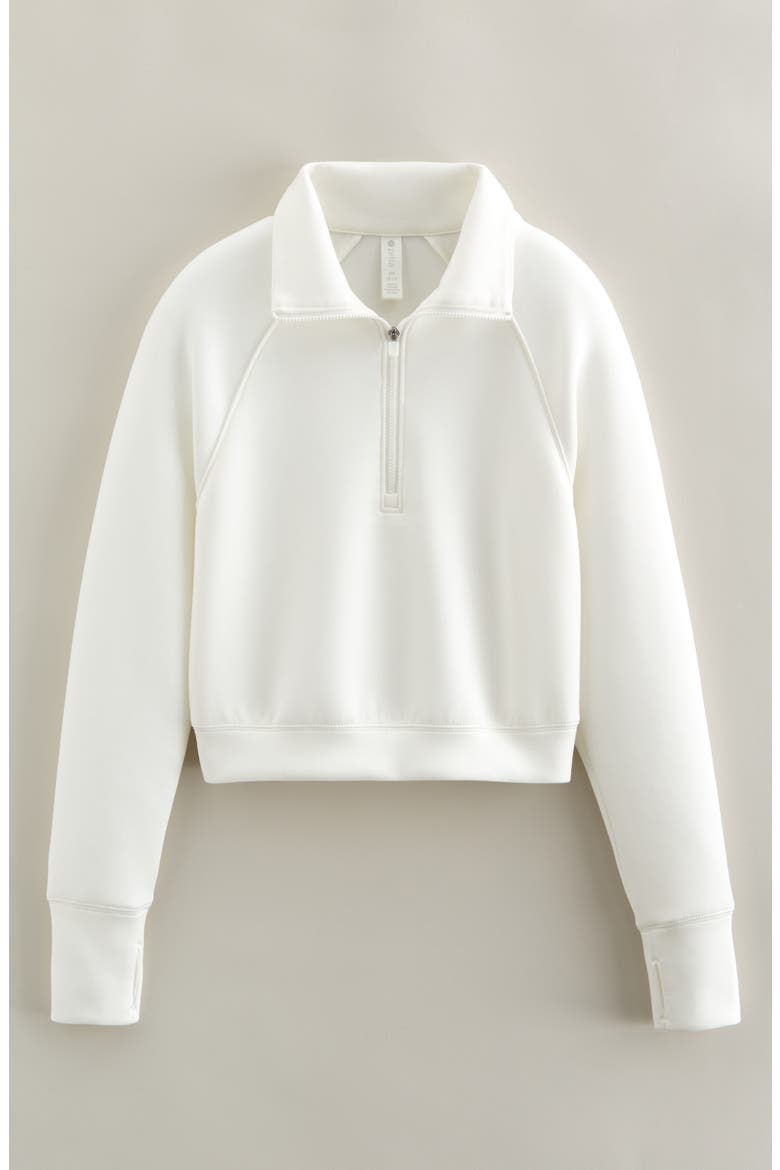 Kids' Varsity Track Half Zip Pullover, Main, color, IVORY EGRET