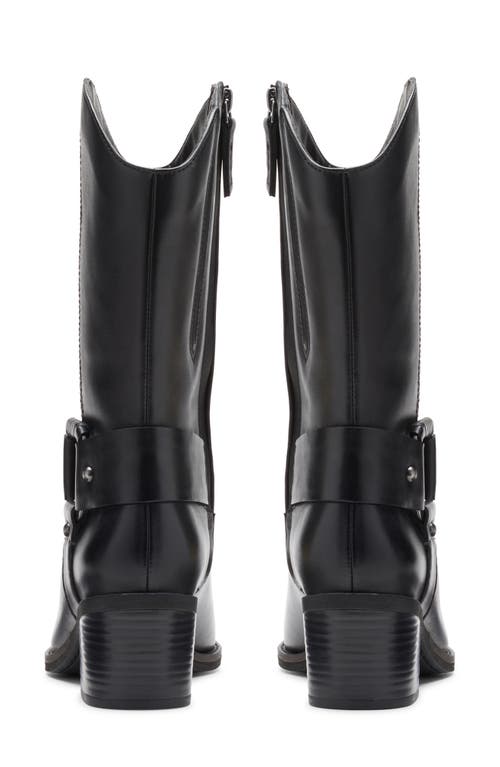Clarks Morzine Rise Leather Cowboy Boot In Black
