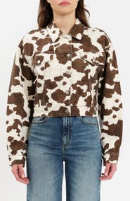 DAZE Del Mar Spotted Crop Denim Jacket