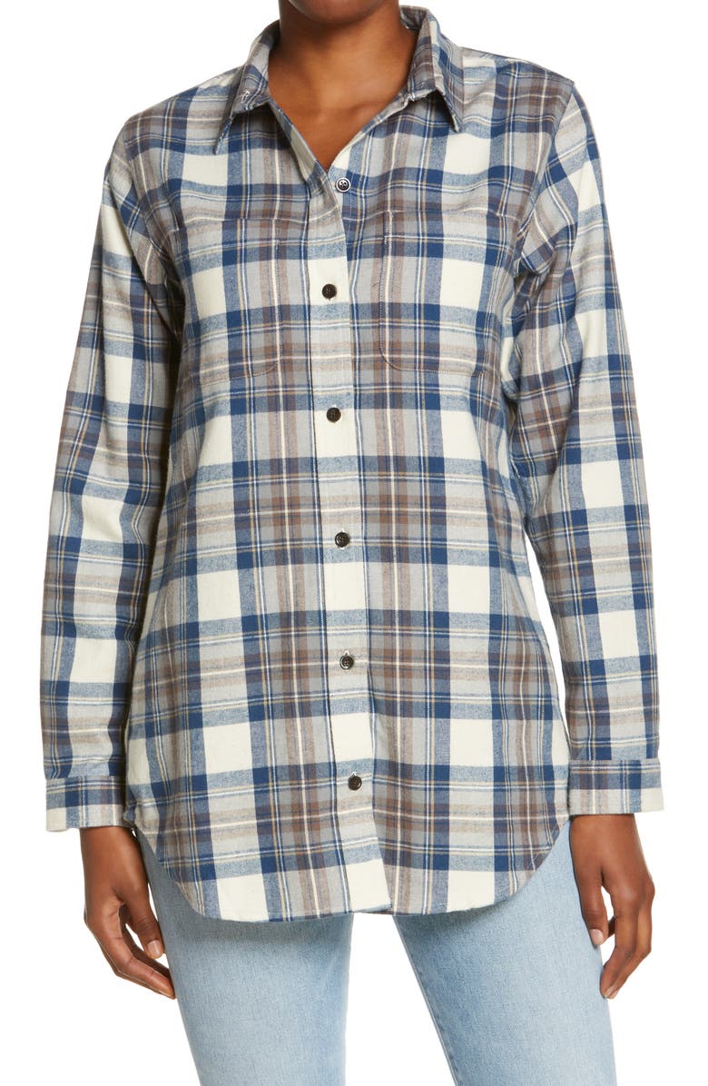 L.L.Bean Scotch Plaid Women's Flannel Tunic, Main, color, 