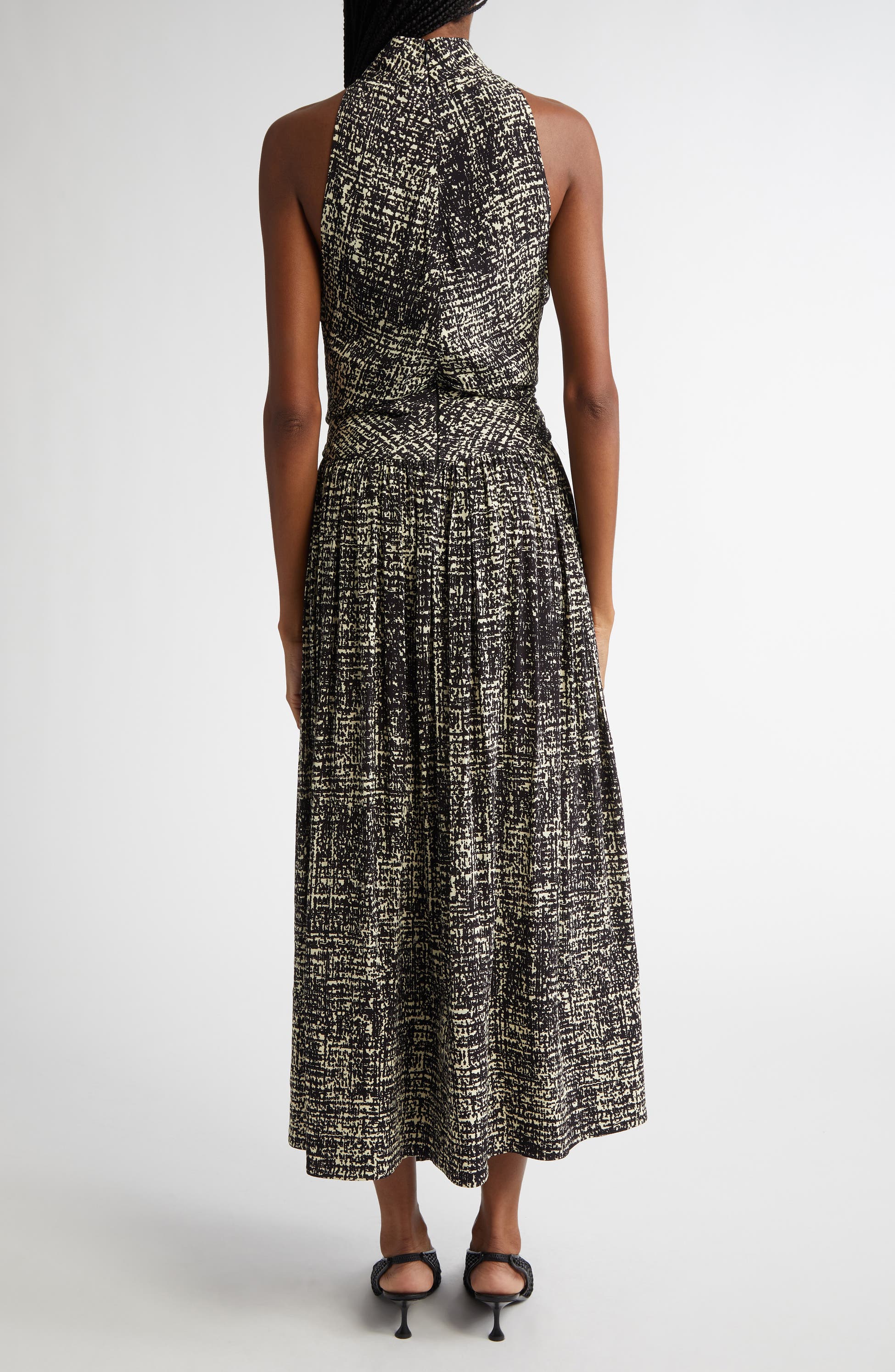 Lola Tweed Print Crepe Dress