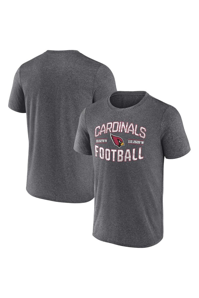 Men's Fanatics Branded Heathered Charcoal Arizona Cardinals Want To Play T-Shirt, Main, color, Heather Charcoal
