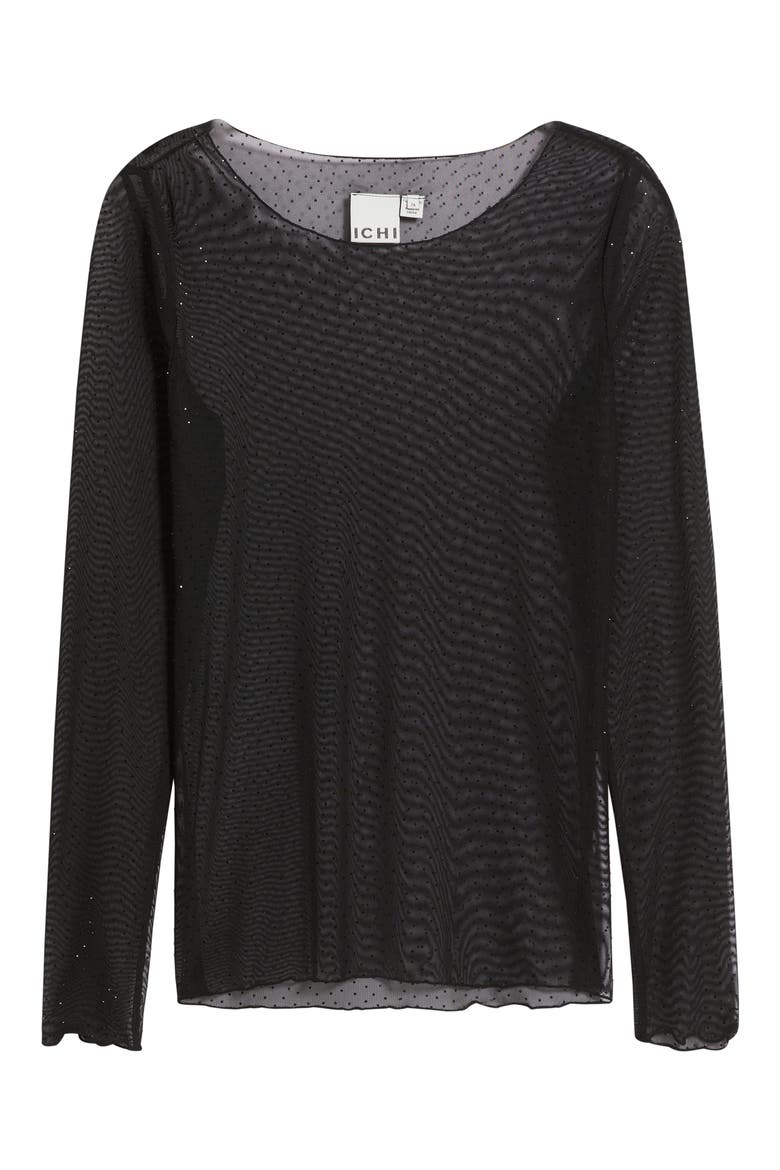 Ihnoviola Sparkle Mesh Shirt, Alternate, color, BLACK