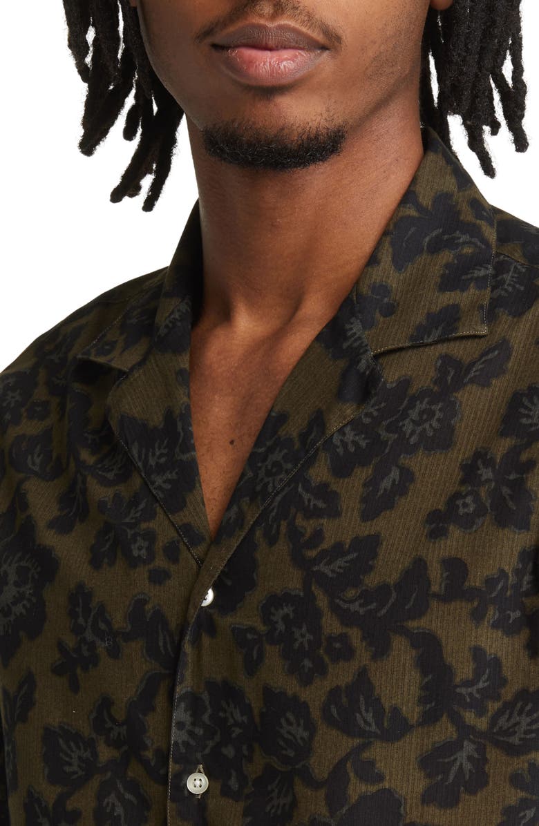 Officine Générale Erenss Oversize Floral Textured Short Sleeve Camp Shirt, Alternate, color, 