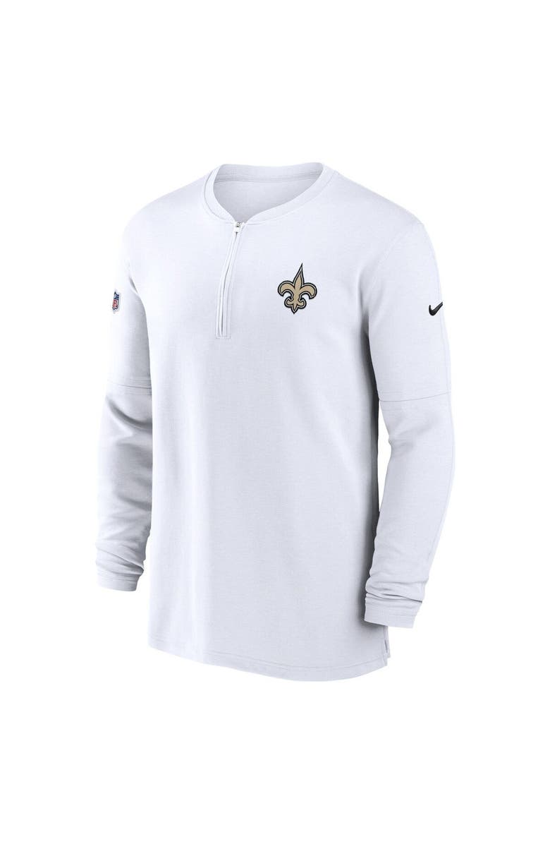 Nike Men's Nike  White New Orleans Saints 2023 Sideline Performance Long Sleeve Quarter-Zip Top, Alternate, color, White