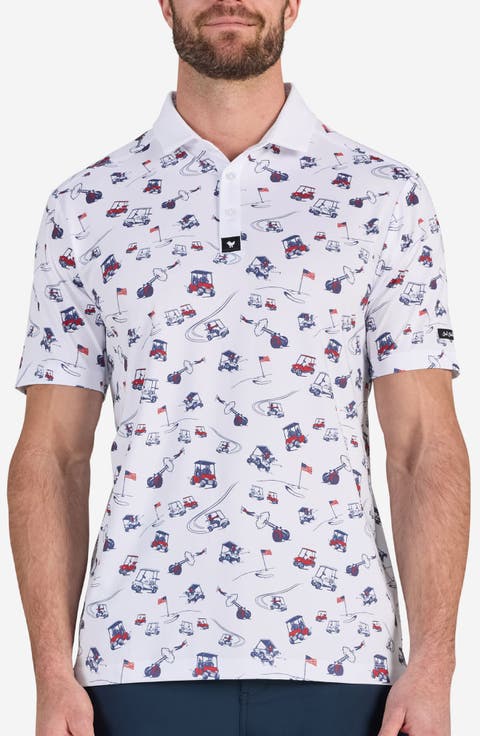 Core Paint Splatter Performance Golf Polo