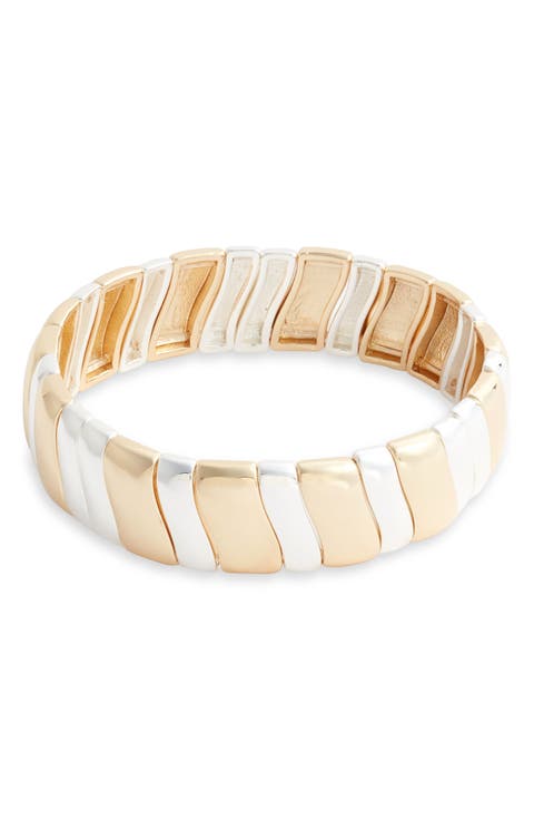 Wavy Link Stretch Bracelet