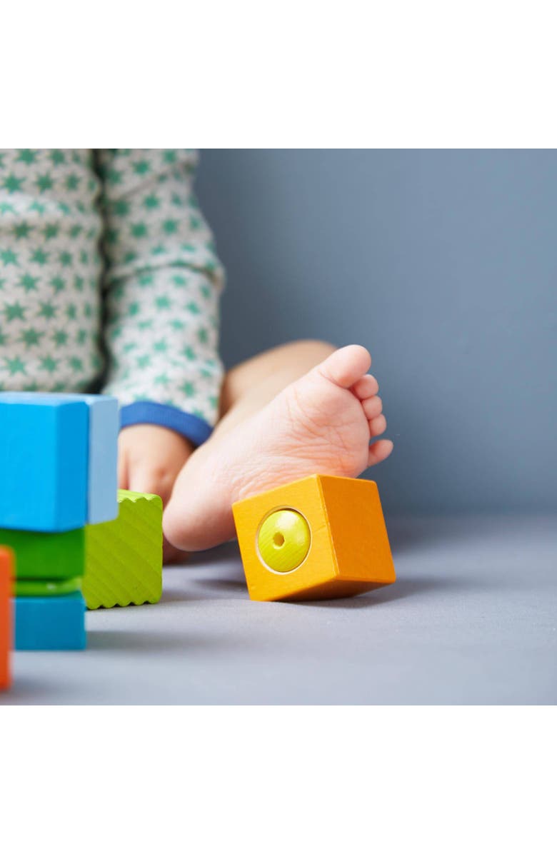 HABA Fun with Sounds Wooden Discovery Blocks for Toddlers with Acoustic Sounds, Toddler Toys for Preschool Learning Activities, Alternate, color, Multi