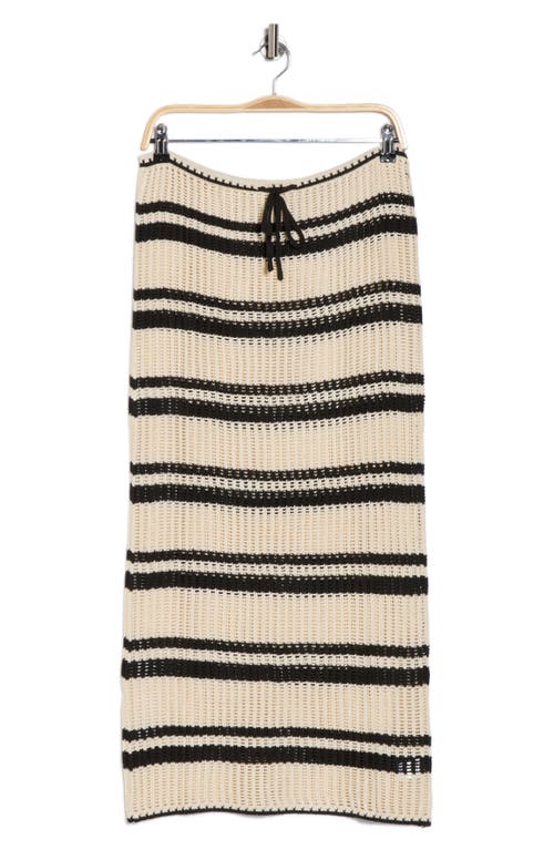 Elan Drawstring Maxi Skirt In Black