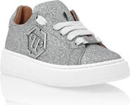 PHILIPP PLEIN Glitter Lo-Top Sneakers Hexagon Girl