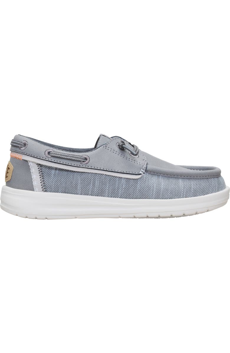 Hey Dude Kids' Wells Slip On Boat Shoe, Alternate, color, Light Grey