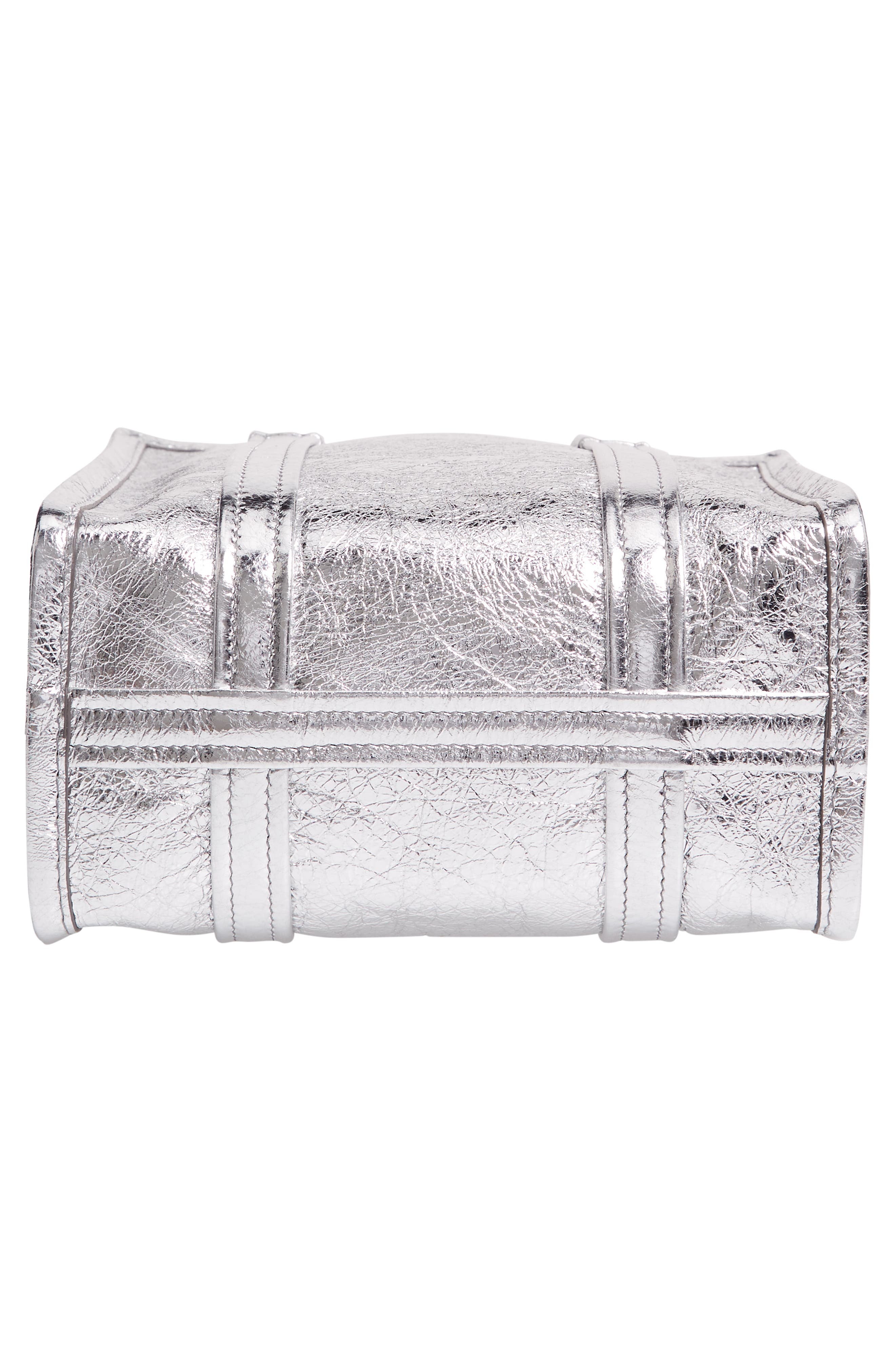 Balenciaga Extra Small Bazar Metallic Lambskin Leather Shopper, Alternate, color, 