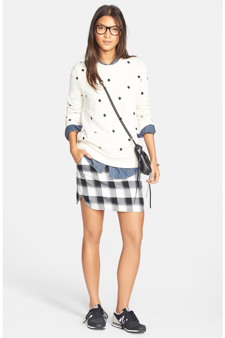 Treasure&Bond Plaid Miniskirt, Alternate, color, BLACK RANCHER PLAID
