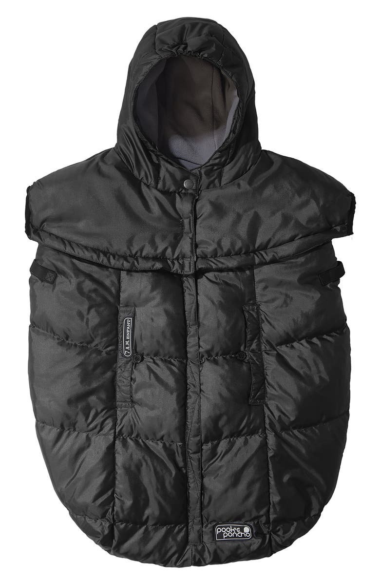 7 A.M. Enfant Pookie Hooded Poncho, Main, color, Black