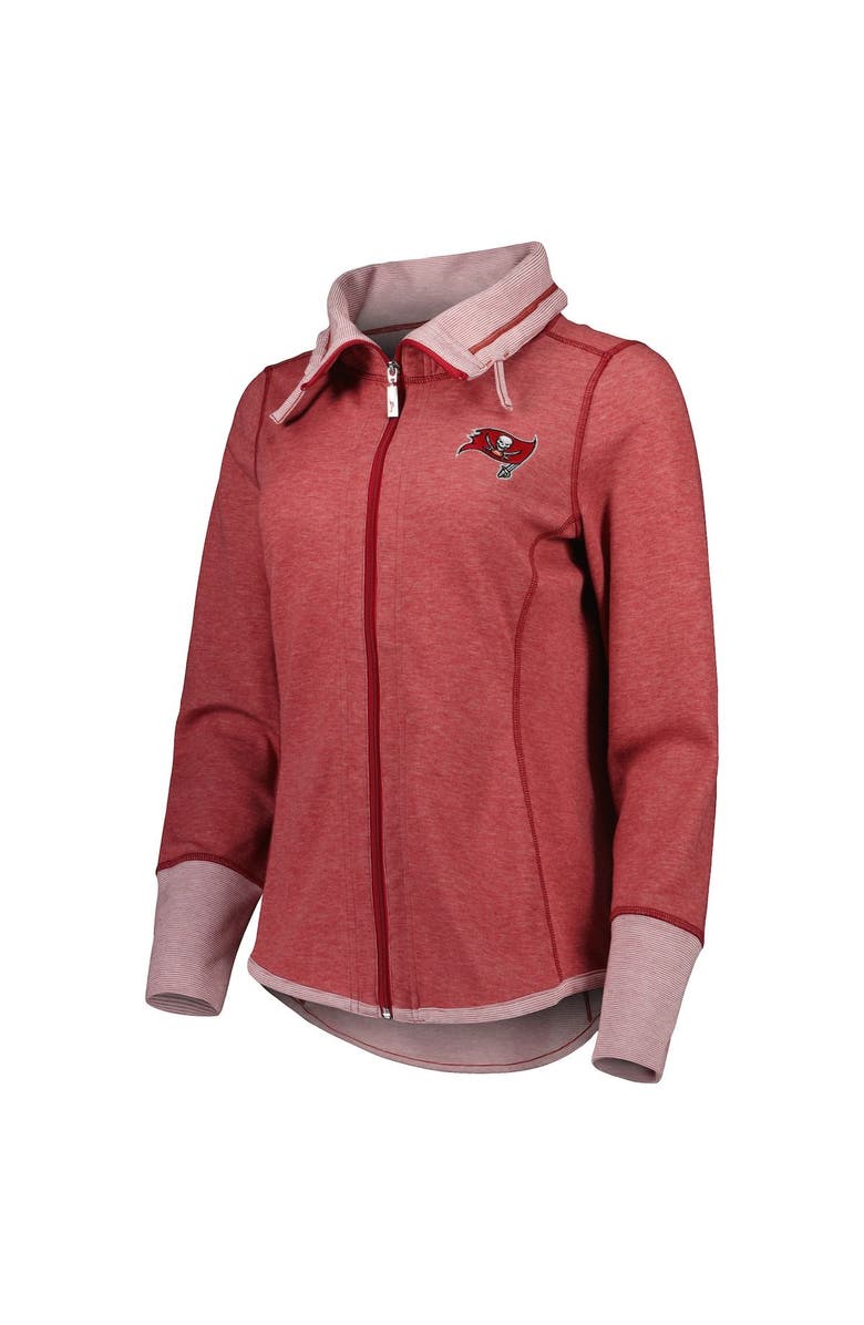 Tommy Bahama Women's Tommy Bahama Heathered Red Tampa Bay Buccaneers Sport Sun Fade Full-Zip Sweatshirt, Alternate, color, Heather Red