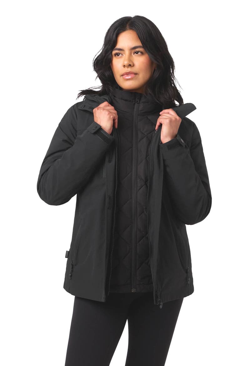 Trilogy 3-in-1 Heated Waterproof Jacket, Alternate, color, Black