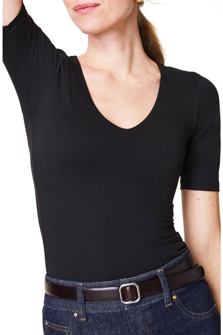 Smoothing Jersey T-Shirt, Alternate, color, CLASSIC BLACK
