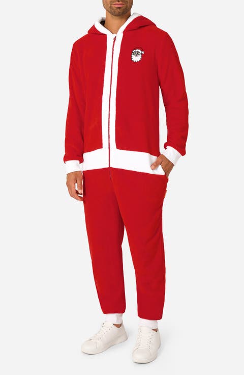 Merry Jinglejoy Holiday Hooded Fleece Costume Jumpsuit