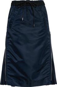 Sacai Nylon Twill Midi Skirt