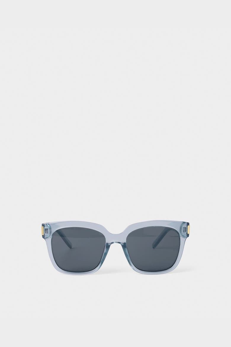 Roma Sunglasses in Blue Transparent, Main, color, Blue