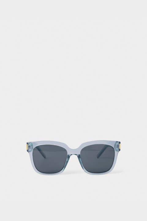 Roma Sunglasses in Blue Transparent