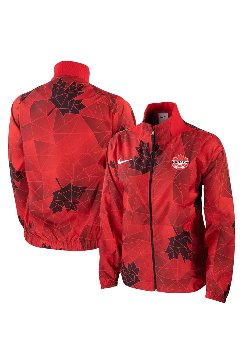 Women's Nike Red 2023 Canada Women's National Team Anthem Performance Full-Zip Jacket, Main, color, Red