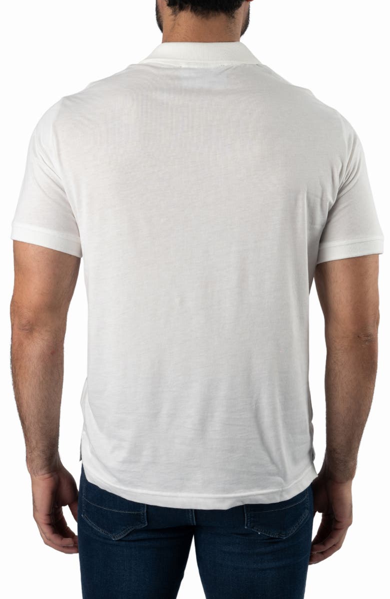 Jared Lang Cotton Knit Polo, Alternate, color, White