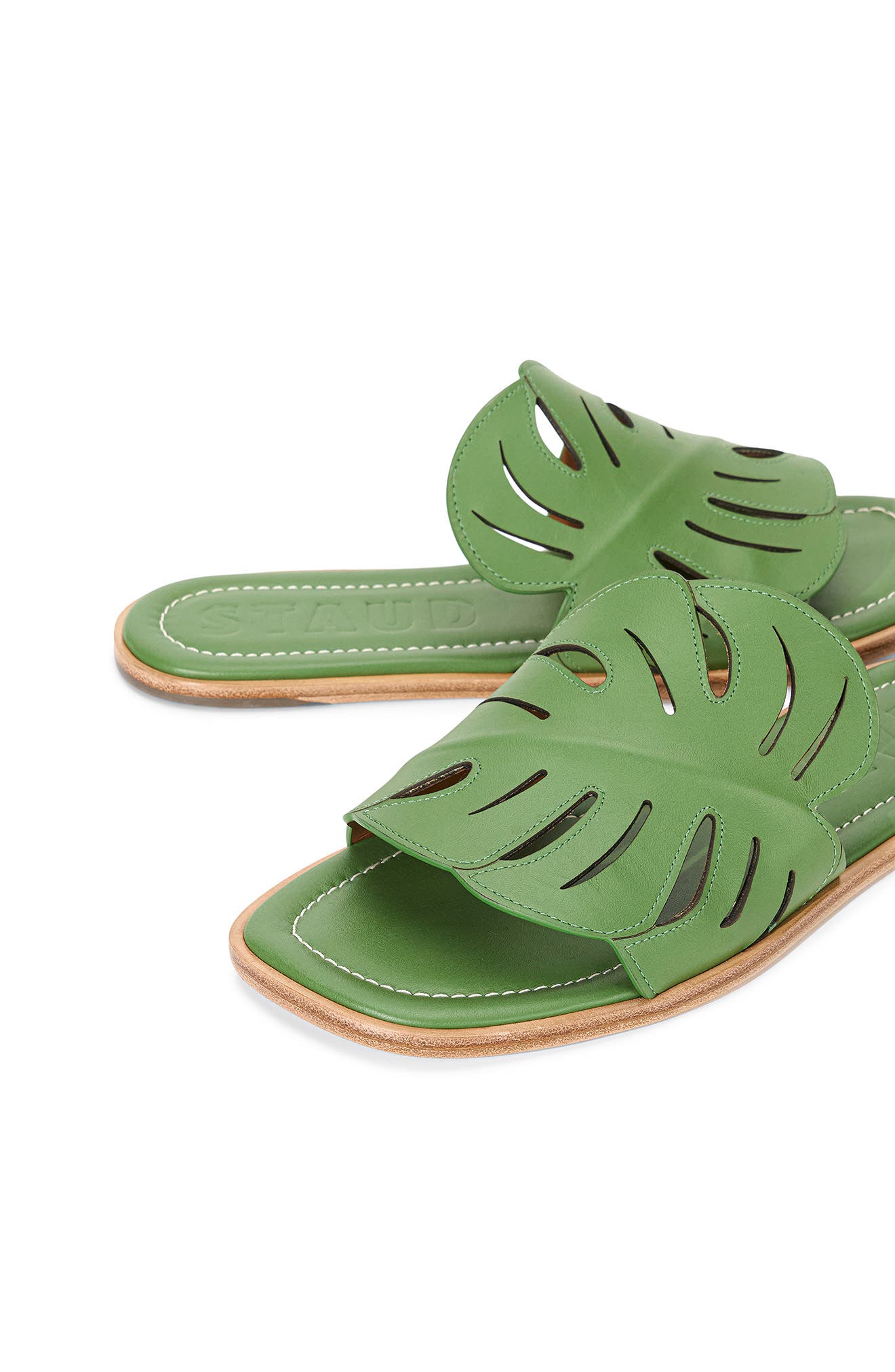 Palm Slide Sandal, Alternate, color, LEAF