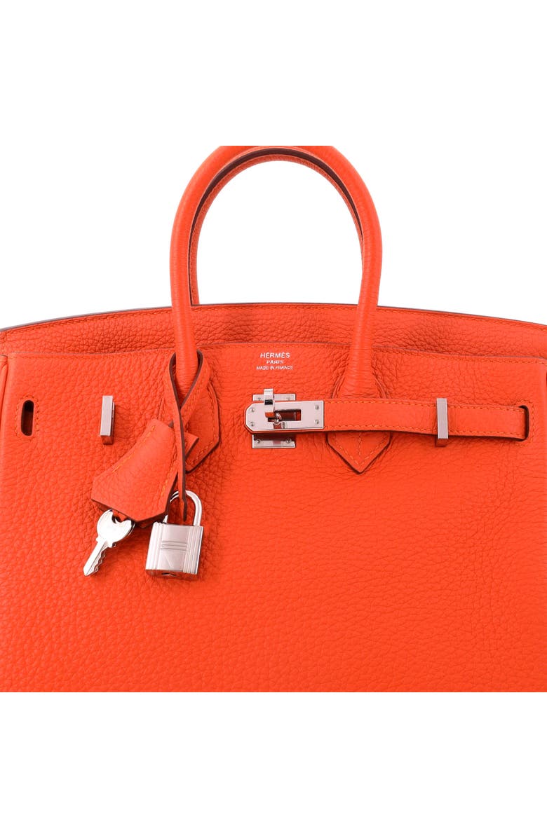 Pre-Owned Hermes Birkin Handbag Orange Togo with Palladium Hardware 25, Alternate, color, Feu