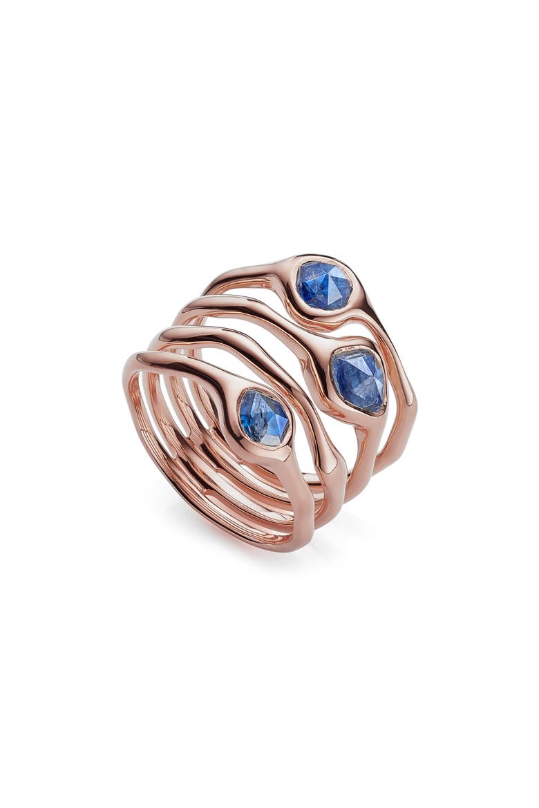 Siren Cluster Cocktail Ring (Nordstrom Exclusive), Main, color, ROSE GOLD/ KYANITE